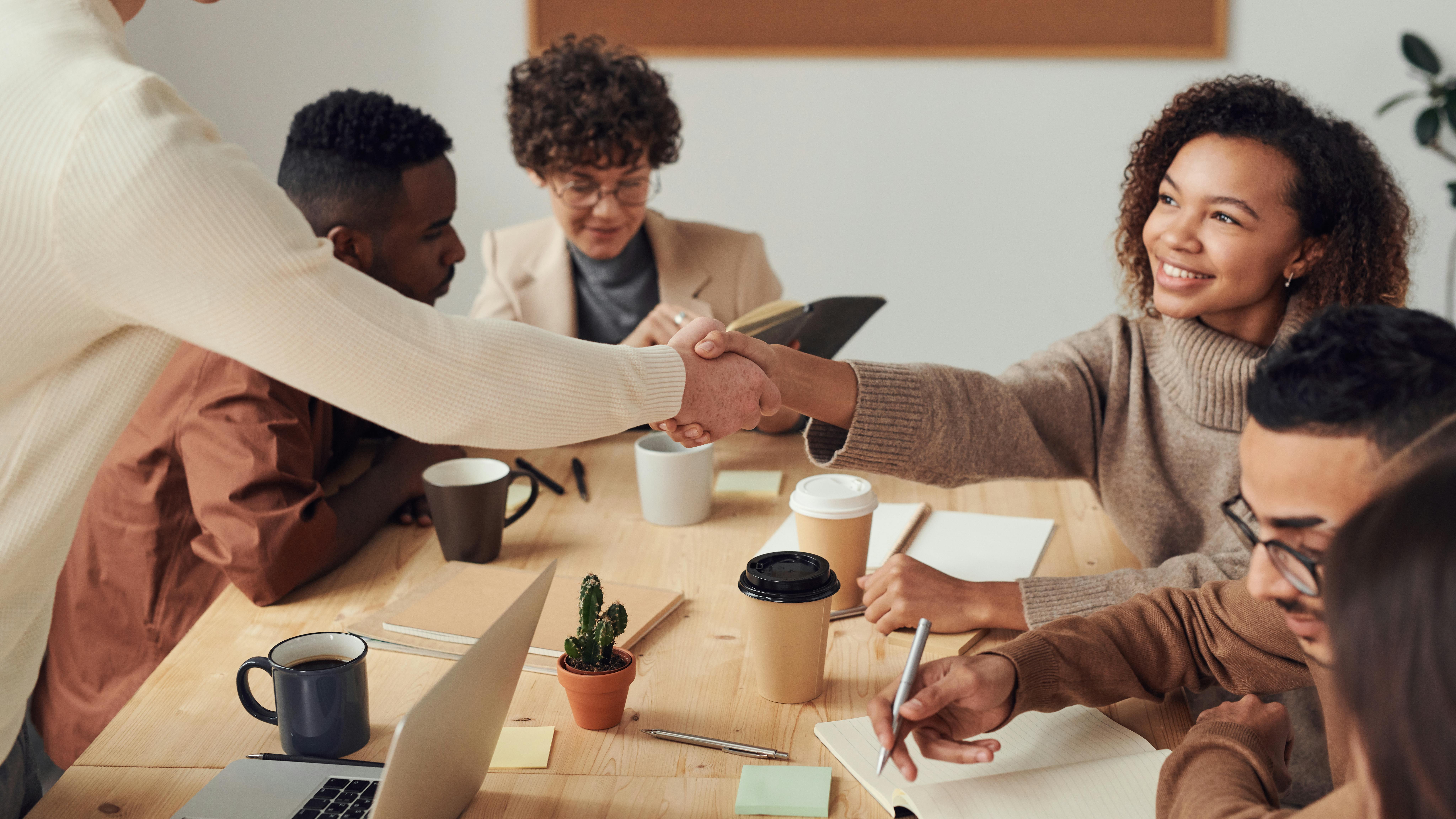 People networking at a professional event